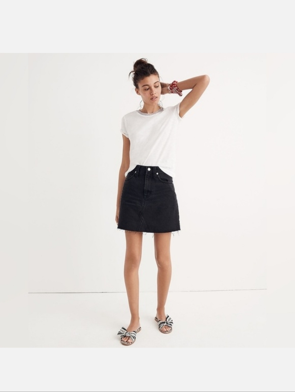 Madewell Denim Frisco Mini Skirt in Lunar Wash